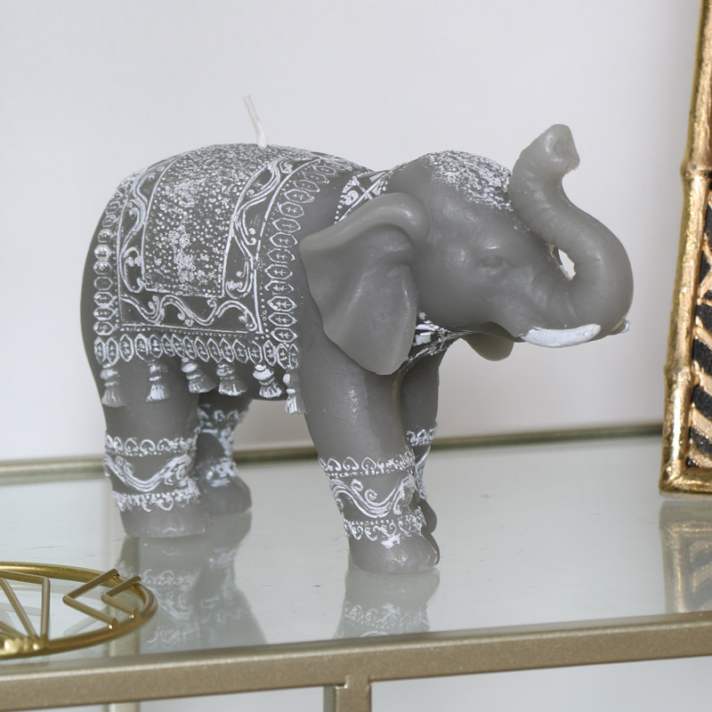 Grey Boho Elephant Candle Grey Boho Elephant Candle