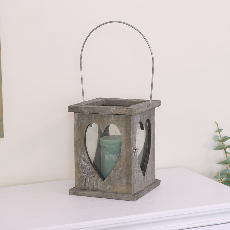 Rustic Wooden Heart Lantern Rustic Wooden Heart Lantern