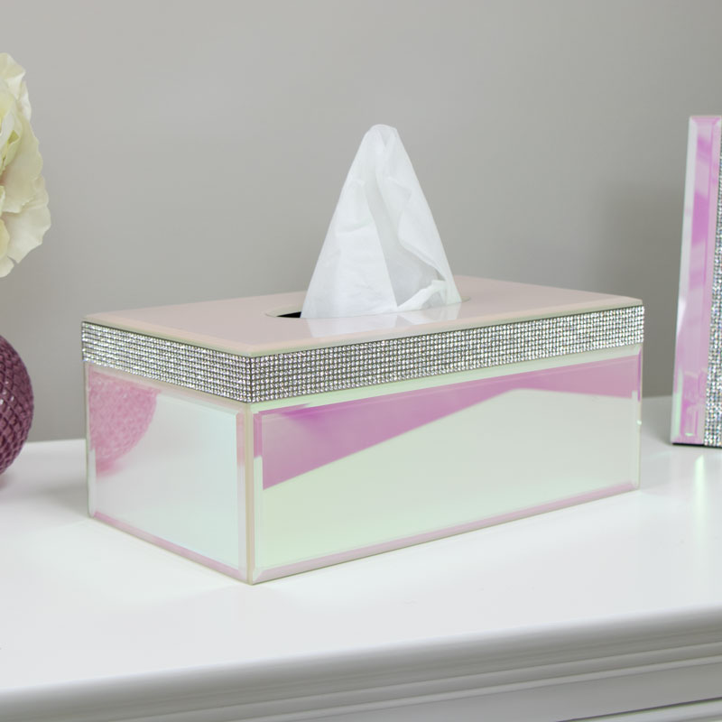Diamante Pink Tissue Box Holder Diamante Pink Tissue Box Holder