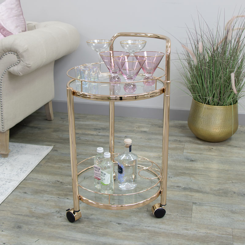 Gold Metal Glass Drinks Trolley Gold Metal Glass Drinks Trolley