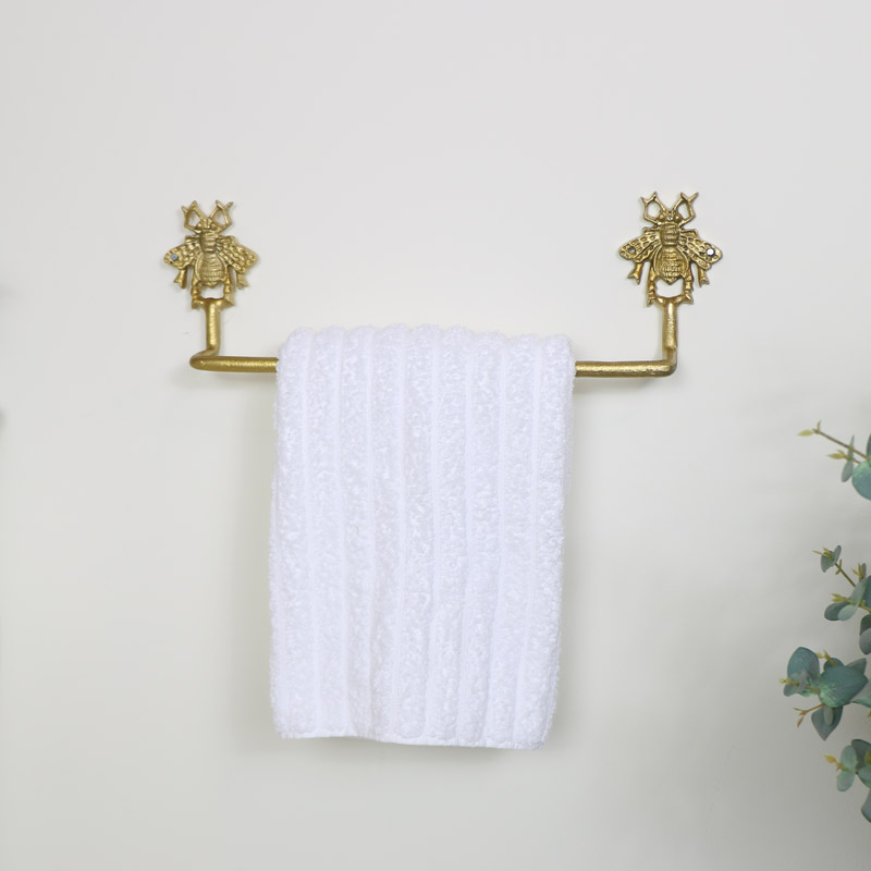 Gold Bumblebee Towel Rail 