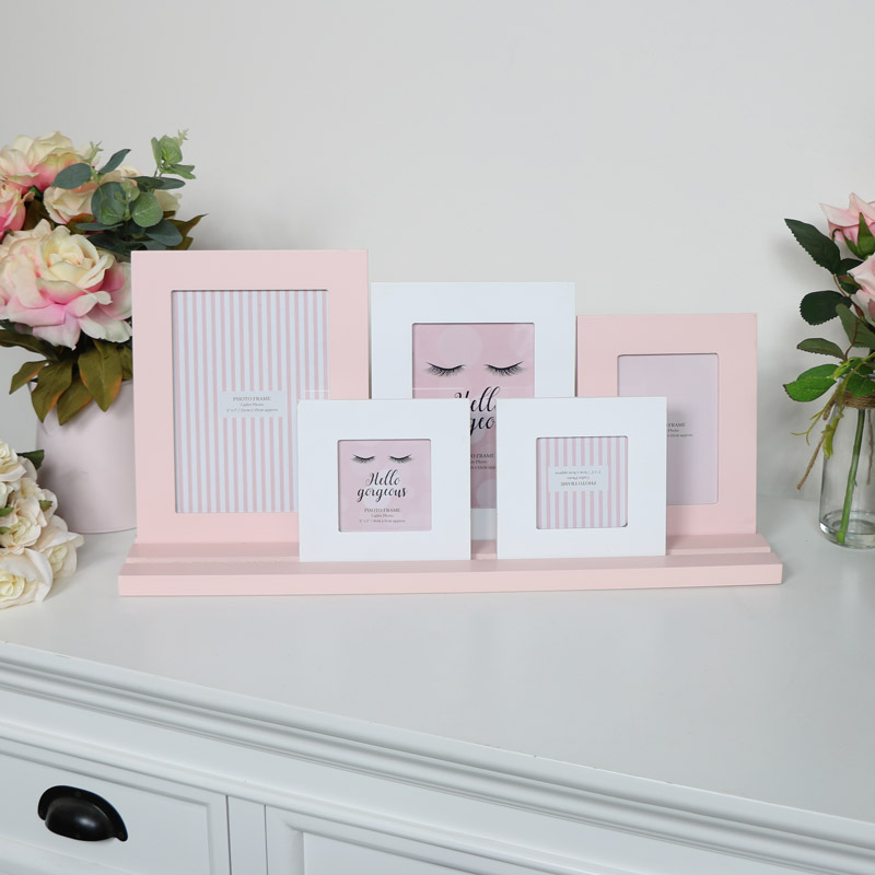 Pink & White Multi Photo Frame Pink & White Multi Photo Frame