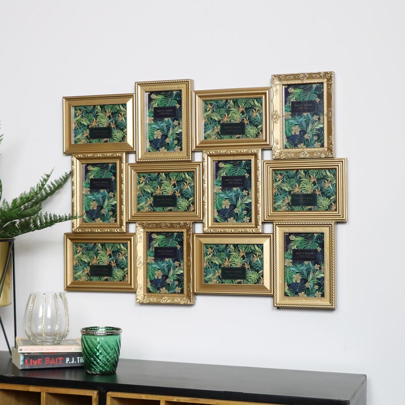 Gold Ornate 12 Multi Photo Frame Gold Ornate 12 Multi Photo Frame