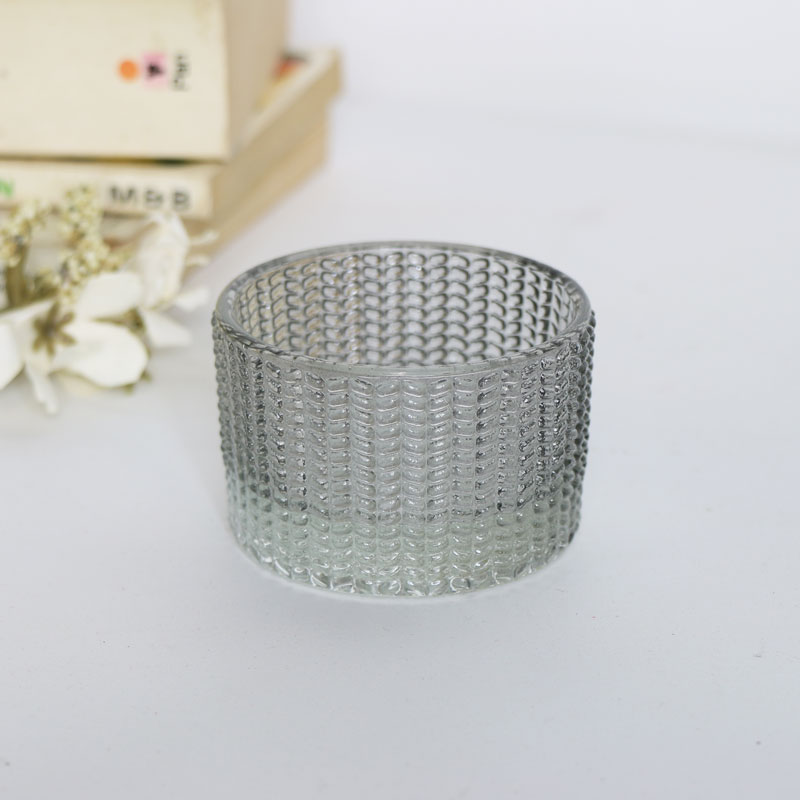 Small Grey Patterned Tealight Holder Small Grey Patterned Tealight Holder