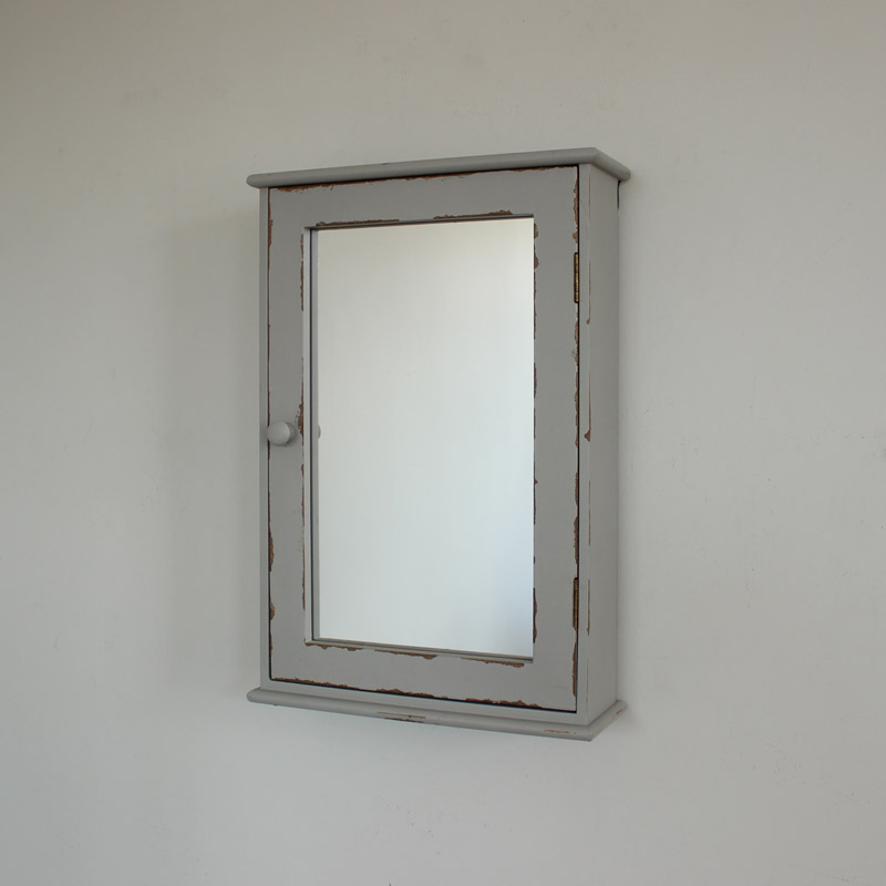 French Grey Mirrored Wall Cabinet Flora Furniture French Grey Mirrored Wall Cabinet