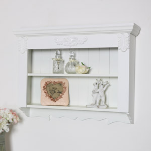 Ornate White Wall Shelf
