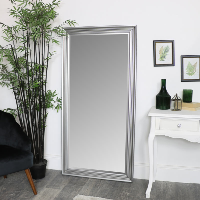 Large Silver Full Length Mirror 78 x 158cm Large Silver Full Length Mirror 78 x 158cm