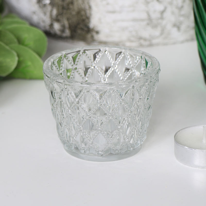 Vintage Cut Glass Tealight Holder Vintage Cut Glass Tealight Holder