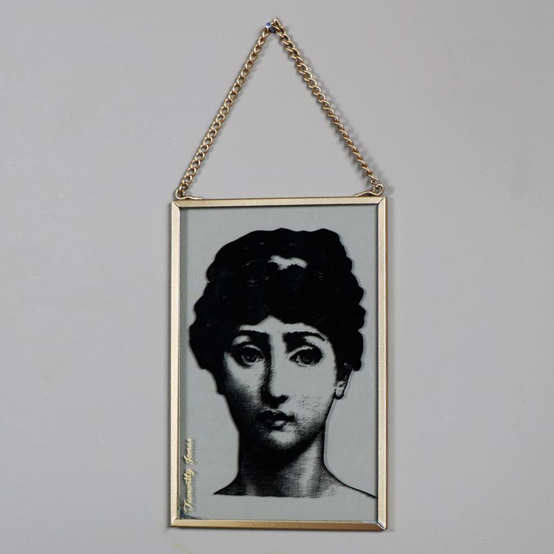 Hanging Glass Boudoir Lady Plaque Hanging Glass Boudoir Lady Plaque