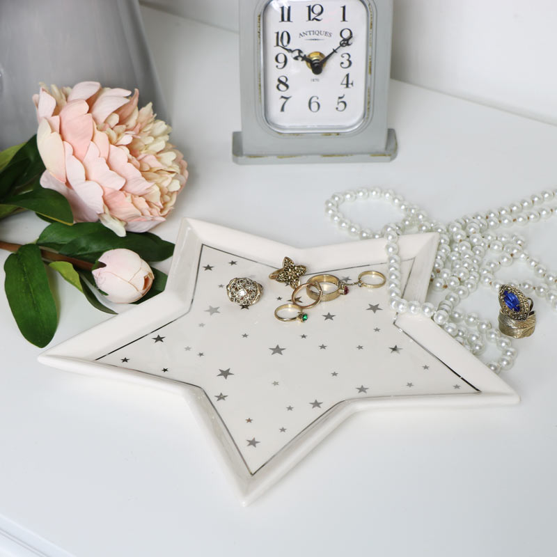 White Ceramic Star Trinket Dish White Ceramic Star Trinket Dish