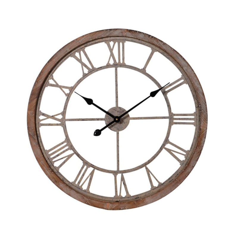 Rustic Wood & Metal Skeleton Clock Rustic Wood & Metal Skeleton Clock