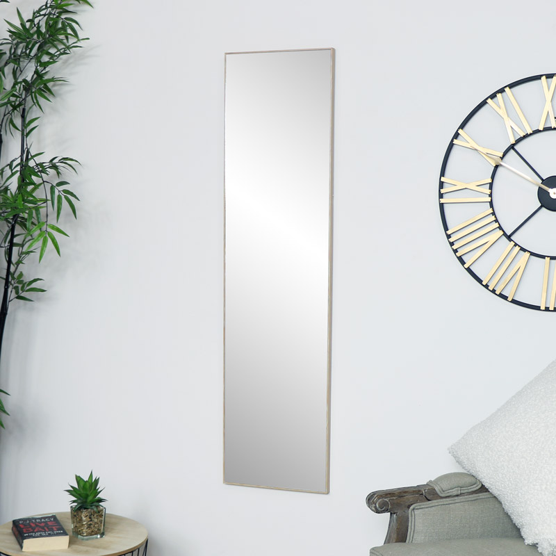Tall Slim Wooden Rectangle Wall Mirror Tall Slim Wooden Rectangle Wall Mirror