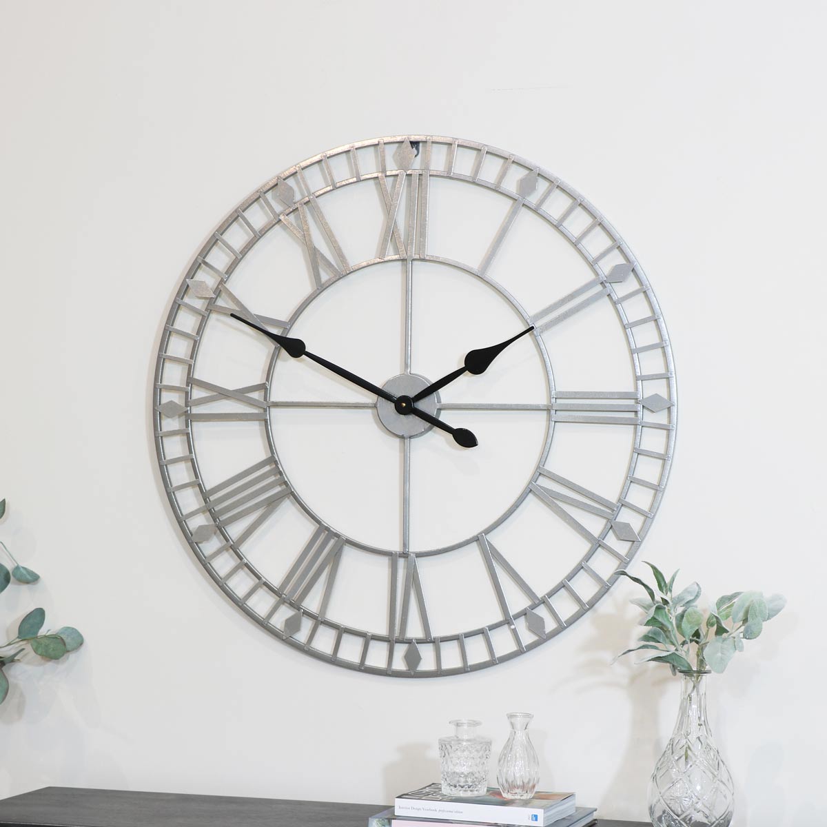 Extra large Metal Skeleton Wall Clock