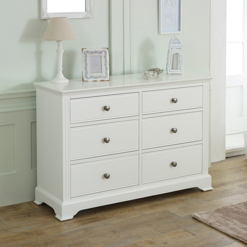 Large White Chest Of Drawers Davenport White Range Flora Furniture