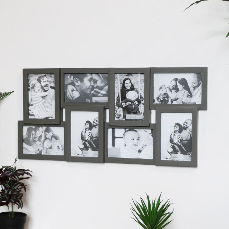 Large Dark Grey Multi Photo Frame Large Dark Grey Multi Photo Frame