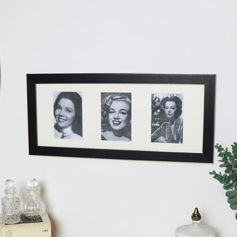 Black & Gold Triple Photo Frame Black & Gold Triple Photo Frame