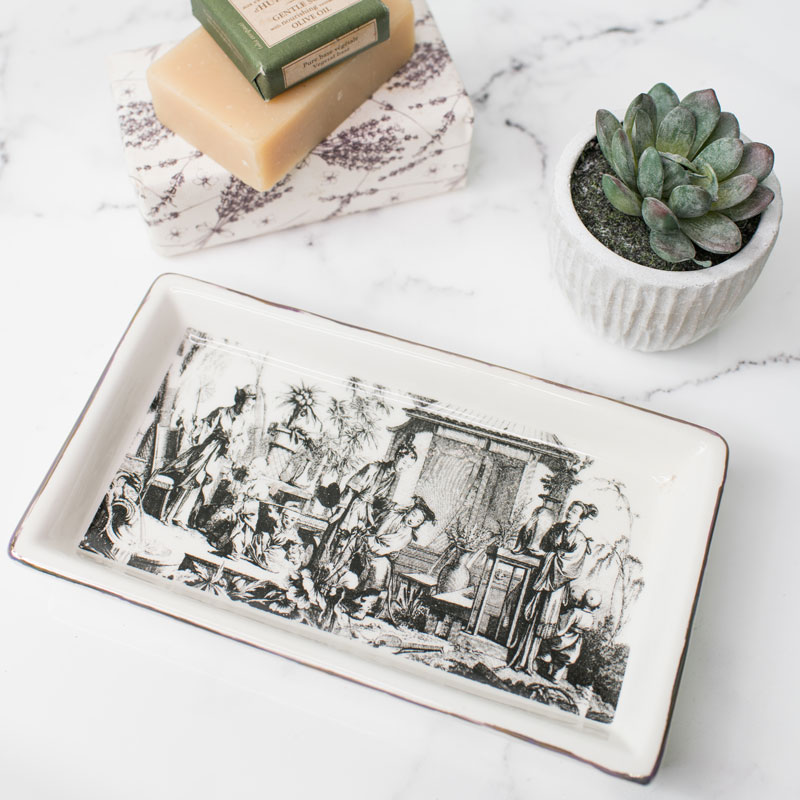 Ceramic Monochrome People Tray Ceramic Monochrome People Tray