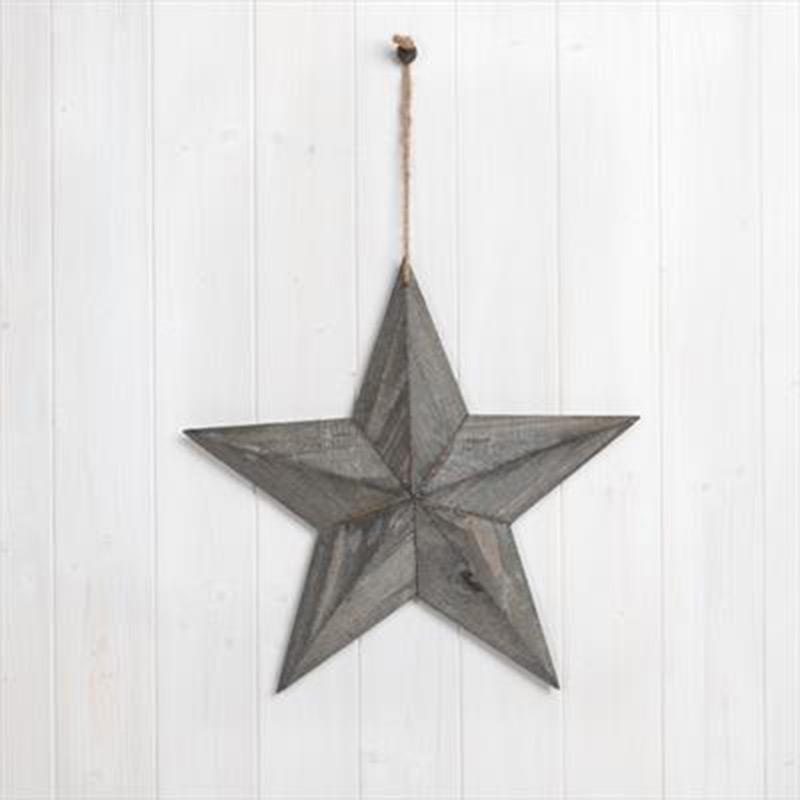 Medium Grey Wooden Barn Star 37cm x 37cm Medium Grey Wooden Barn Star 37cm x 37cm