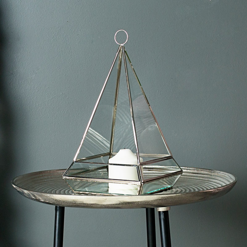 Large Silver Terrarium Tealight Candle / Plant Holder Large Silver Terrarium Tealight Candle / Plant Holder