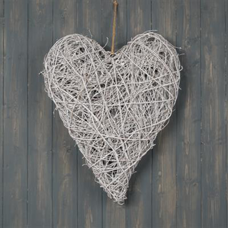 Large White Twig Wall Heart Large White Twig Wall Heart