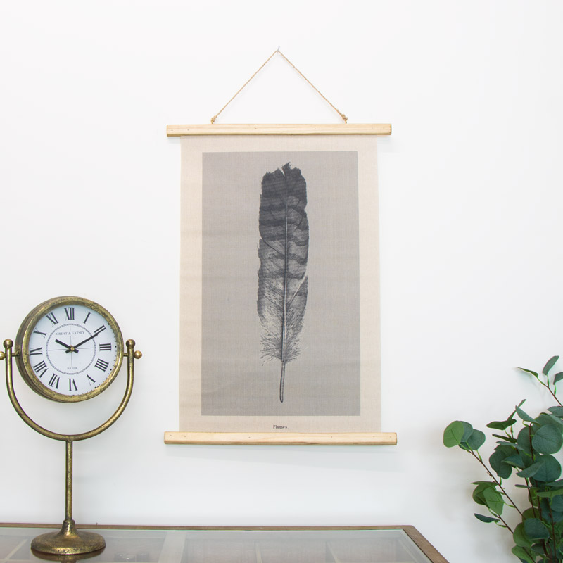 Wall Hanging Feather Canvas