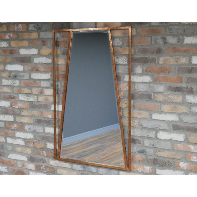 Large Copper Art Deco Wall Mirror 80cm x 120cm 