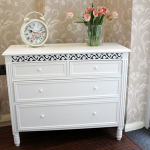 Blanche Range - White 2 Over 2 Chest of Drawers 