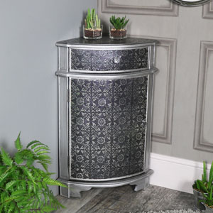 Monique Range - Silver Corner Cabinet