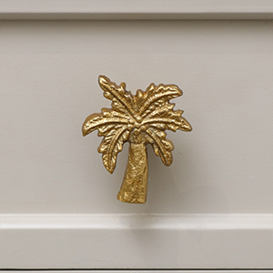 Antique Gold Palm Tree Drawer Knob