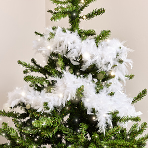 Large White Feather Boa Christmas Garland - 182cm Large White Feather Boa Christmas Garland - 182cm
