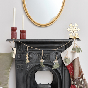 Green & White Winter Garland / Table Scatters - 120cm