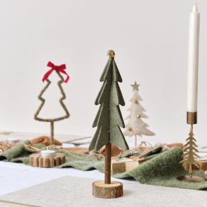 Green Felt Standing Tree Decoration - 25cm Green Felt Standing Tree Decoration - 25cm