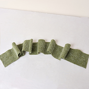 Large Green Wool Table Runner - 140cm