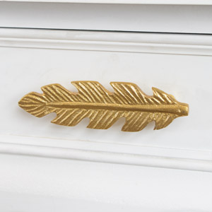 Gold Feather Drawer Knob 