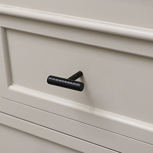 Matte Black Metal Hammered Drawer Bar Pull Handle 5.5cm