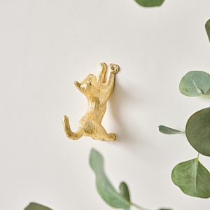 Gold Cat Wall Hook