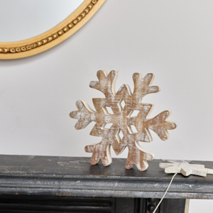 Small Rustic Wooden Snowflake Ornament - 15cm Small Rustic Wooden Snowflake Ornament - 15cm