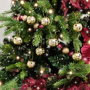 Set of 8 Gold Hanging Bell Christmas Decorations - 4cm Set of 8 Gold Hanging Bell Christmas Decorations - 4cm