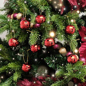 Set of 8 Red Hanging Bell Christmas Decorations - 4cm Set of 8 Red Hanging Bell Christmas Decorations - 4cm