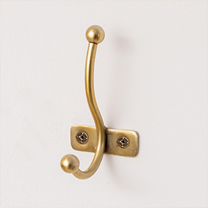 Antique Gold Metal Single Wall hook