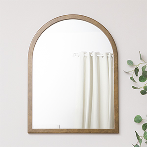 Bronze Framed Arched Wall Mirror - 60cm x 80cm