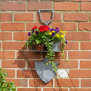 Rustic Shovel Style Metal Hanging Planter Pot