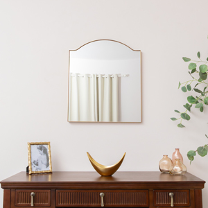 Antique Gold Metal Framed Wall Mirror - 50cm x 65cm