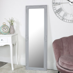 Tall Grey Wall Mirror 47cm x 142cm