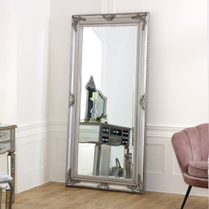 Extra, Extra Large Ornate Silver Wall/Floor Mirror 100cm x 200cm