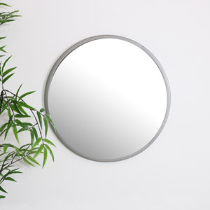 Round Silver Wall Mirror 50cm x 50cm