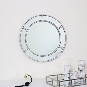 Round Silver Window Mirror 50cm x 50cm