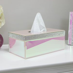 Diamante Pink Tissue Box Holder