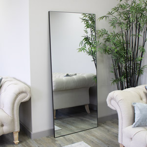 Large Black Black Wall / Floor / Leaner Mirror 162cm x 70cm