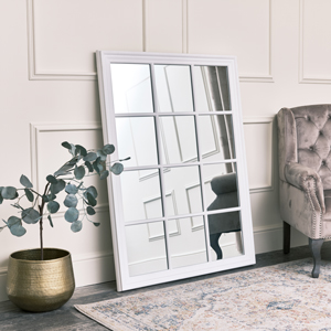 Large Matte White Window Mirror 130cm x 95cm